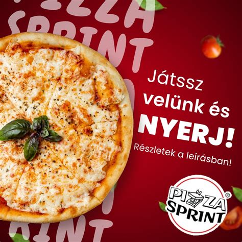 Pizza Sprint logó és ételkínálat