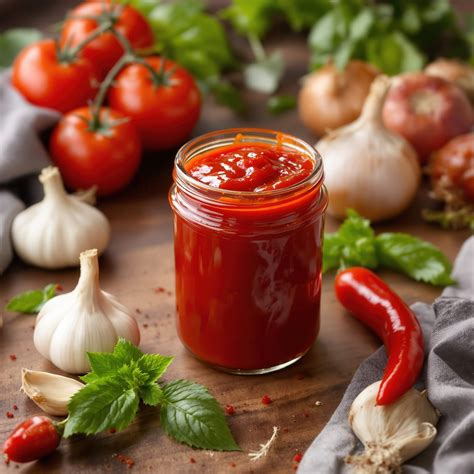 Házi csípős ketchup üvegben