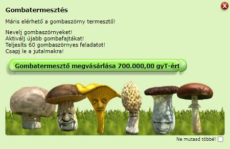 Gombatermesztés Magyarországon statisztika