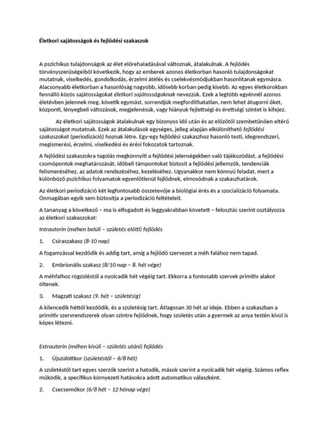 Életkori ajánlások a hozzátápláláshoz