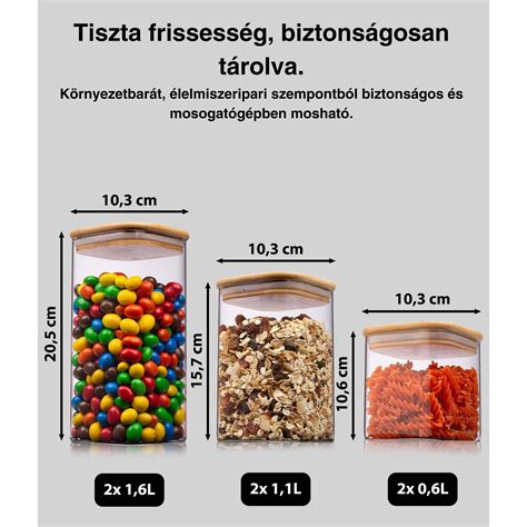 Légmentesen záródó tárolódobozok élelmiszereknek
