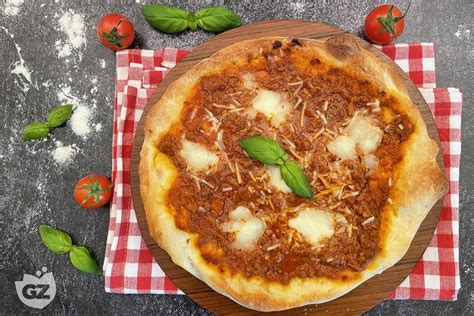 Bolognese pizza részletes alapanyagai