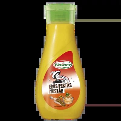 Univer mustáros üveg és kinyomós flakon