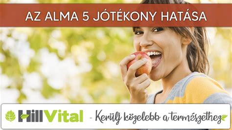 Az alma jótékony hatásait bemutató infografika