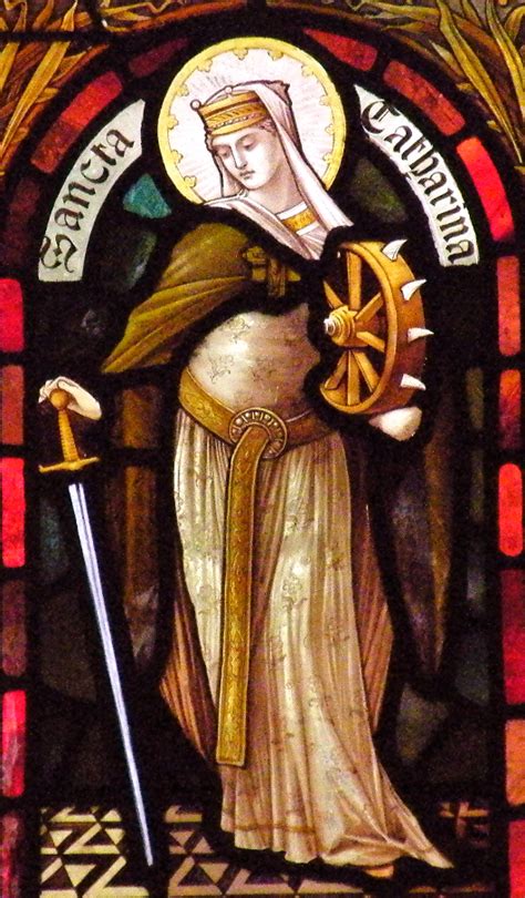 Alexandriai Szent Katalin ábrázolása kerékkel