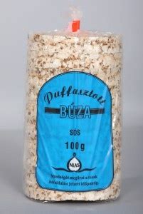 Puffasztott búza tápérték adatok
