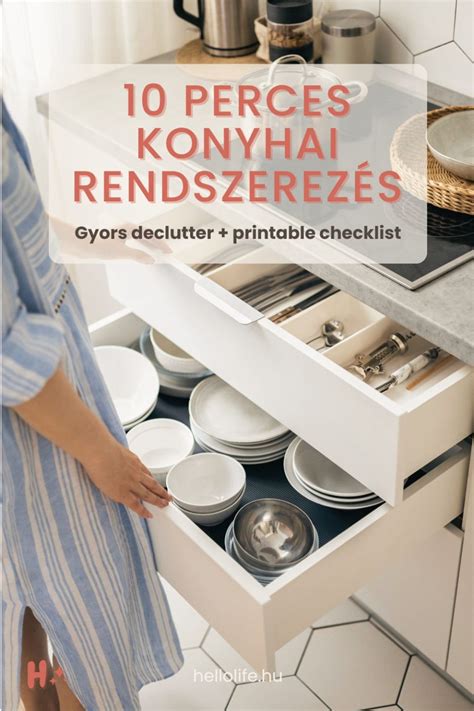 konyhai rendszerezés