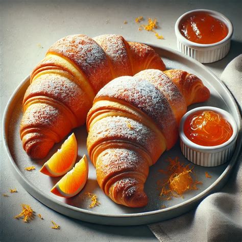 Narancsos vaníliás croissant fotó