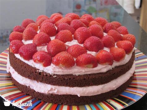 Ombre csokoládés epertorta