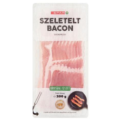 Szeletelt bacon csomagolás kedvezményes ár feltüntetésével