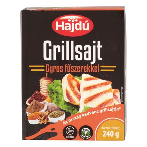 Grillezett Hajdú Grillsajt tálalva