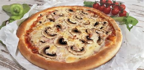 Gombás pizza közelebbről