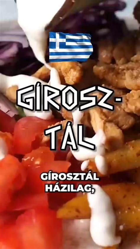 Különböző gyros ételek illusztrációja