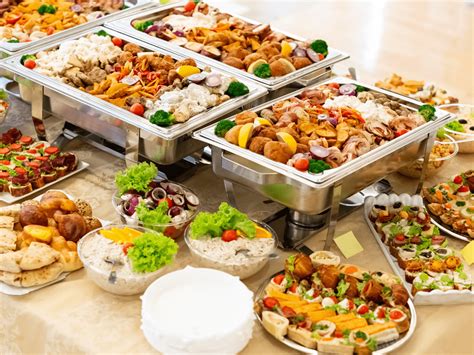 Rendezvény catering tálalás