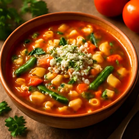 Minestrone leves gazdag zöldségtartalommal