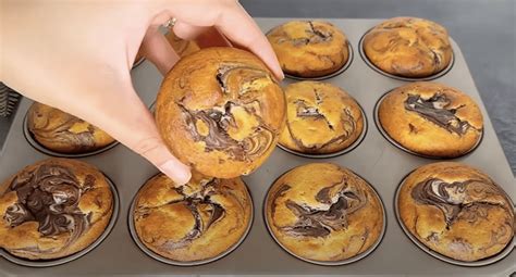 Márványos nutellás muffinok