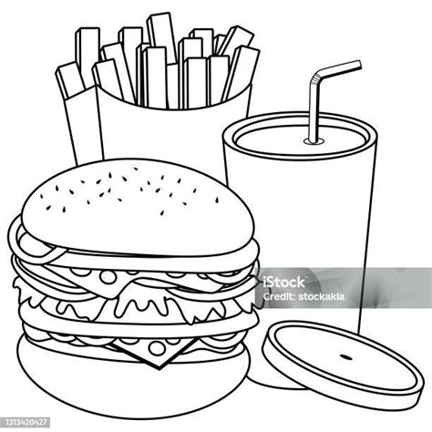 fogyókúra és hamburger illusztráció