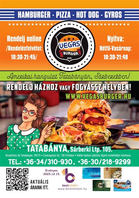Vegas Burger Tatabánya étterem bejárata