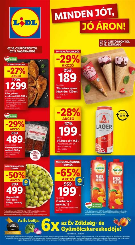 Lidl akciós újság borítója dióval