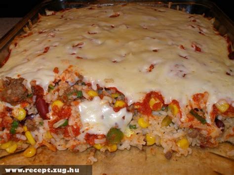 Mexikói rakott tortilla hozzávalói