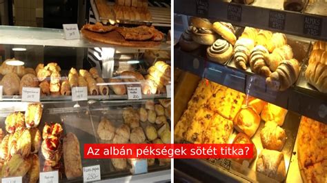 Az albán pékségek kirakata