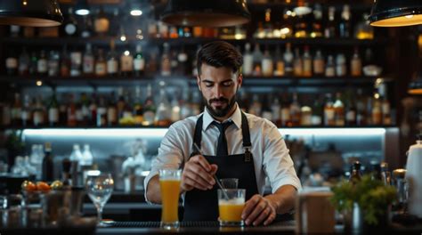 Bartender koktélokat készít