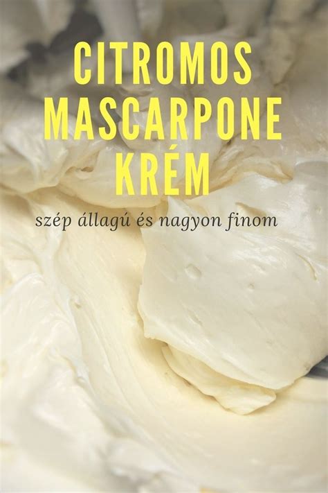 Citromos mascarpone krém