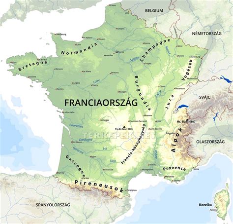 Franciaország térképe