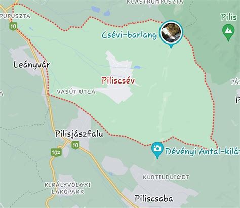 Piliscsév térkép