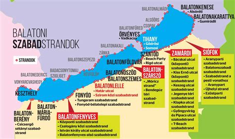 Balaton térképe fagyizókkal