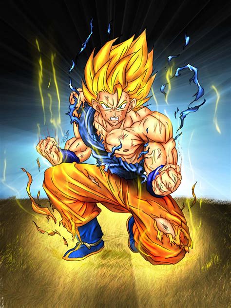 Son Goku Super Saiyan transzformációja