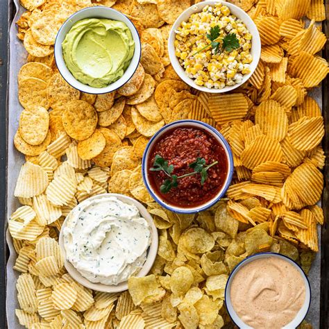 chips and dips selection
