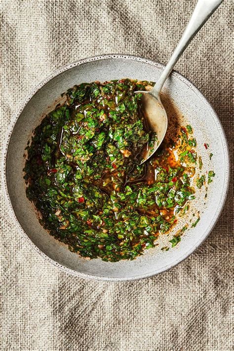 chimichurri sauce bowl
