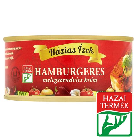 Házias Ízek hamburgeres melegszendvics krém címke