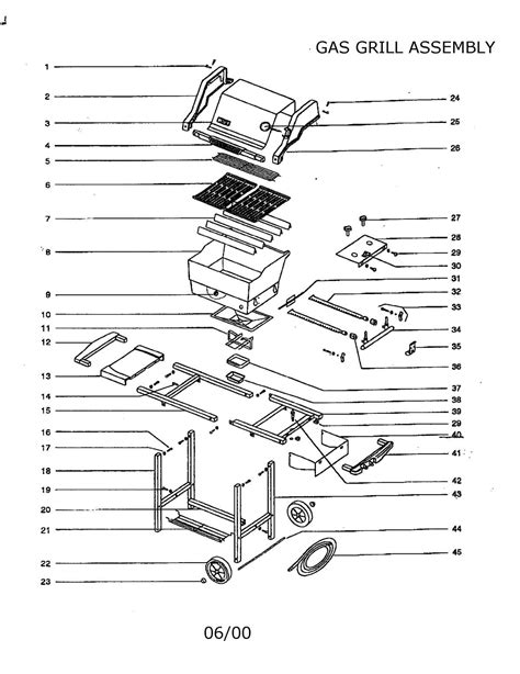 portable grill components diagram