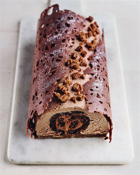 A Bûche de Noël hagyományos ábrázolása
