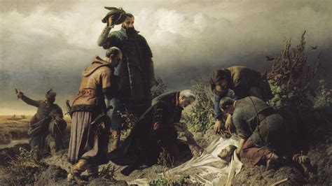 Székely Bertalan: II. Lajos holttestének megtalálása című festmény