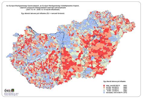 Magyarországi kistelepülések mezőgazdasági termékei térkép