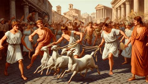 Lupercalia ünnepi ábrázolás