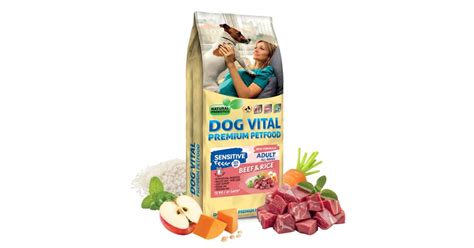 Dog Vital Adult Lamb száraztáp összetevői infografika
