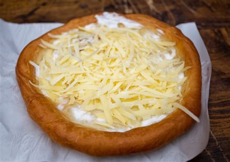 Traditional Hungarian lángos and various pecsenye dishes