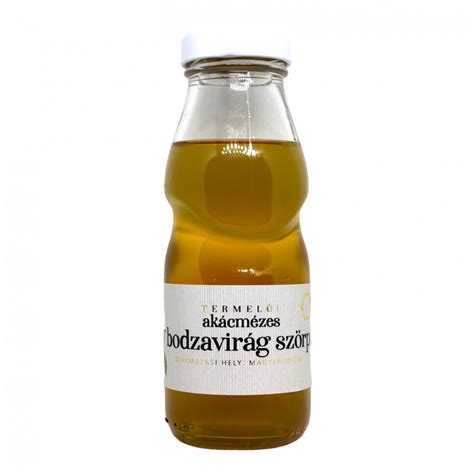 bodzavirág szörp palack
