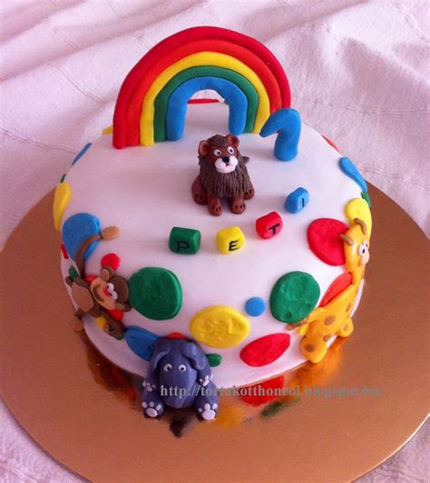 Gyermekeknek készült színes torta