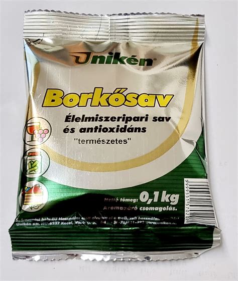 Borkősav molekulaszerkezete