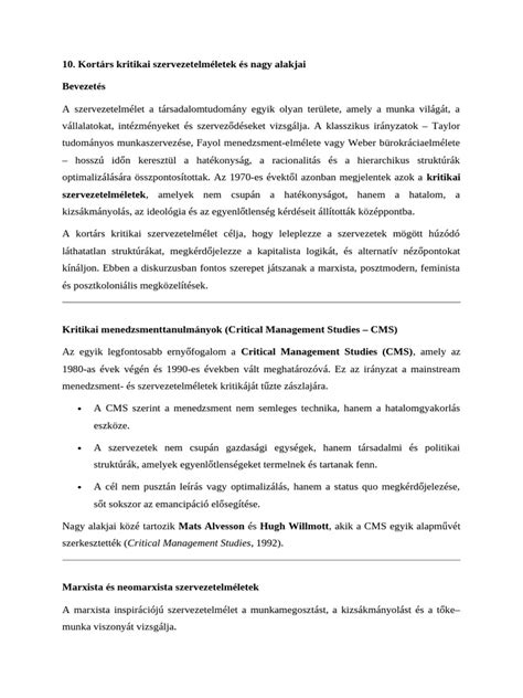 A kritikai elméletek és a kortárs társadalom