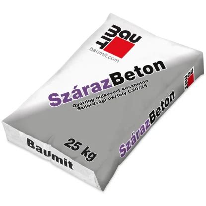 Szárazbeton zsákos kiszerelésben