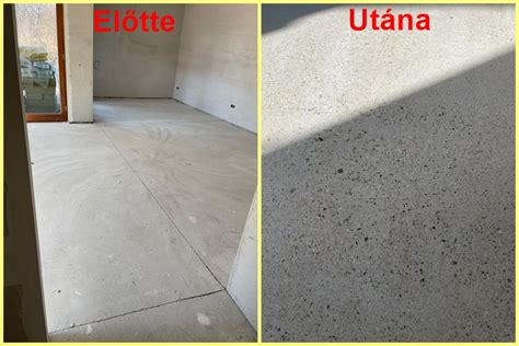 Betonpadló csiszolása speciális géppel