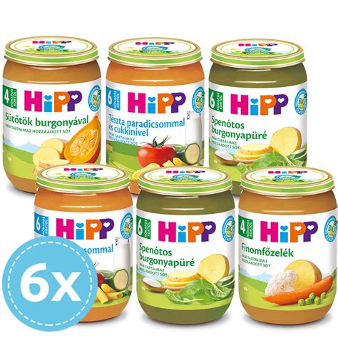 HiPP bébiétel tápanyagtáblázat magyarázata