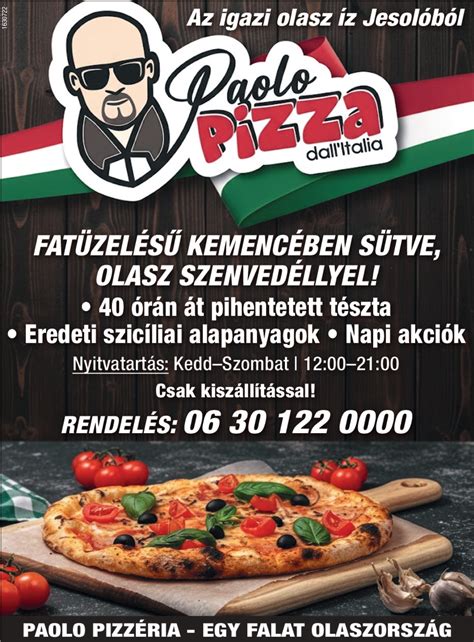 Invito Pizzeria pizza szeletek kemencében sütve