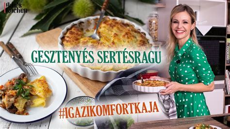 Gesztenyés sertésragu burgonya gratinnal